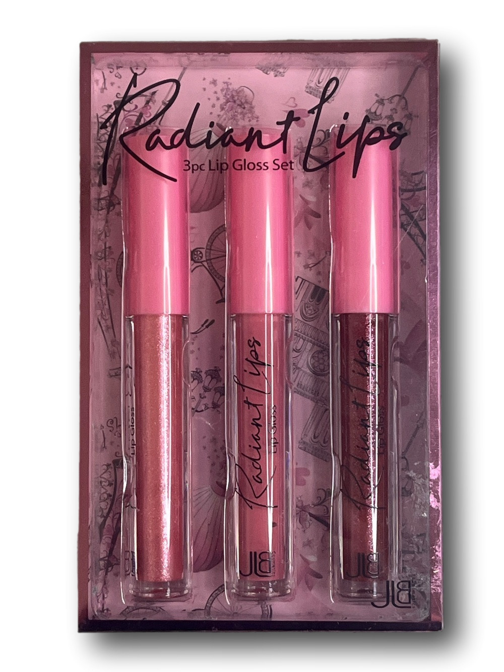 JLB Radiant Lips 3pc Pink Lip Gloss Set